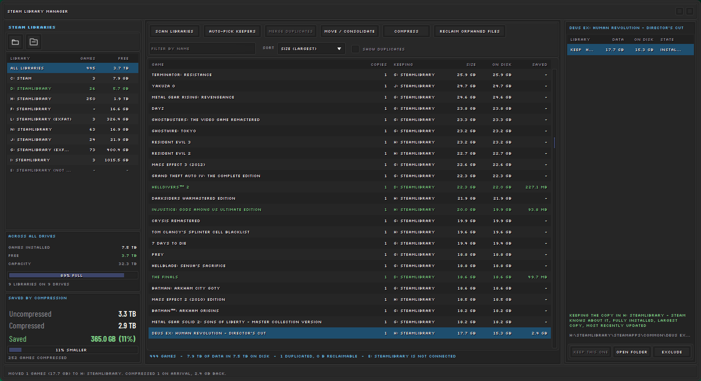 Steam Library Manager